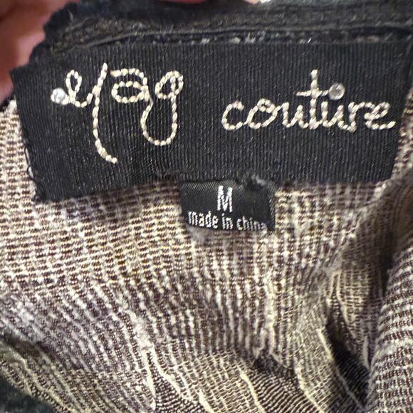 Fairy Baby Doll Smocked Halter Brown Midi Dress Medium Y2K Flowy Boho Festival - Picture 5 of 9